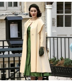 The Marvelous Mrs Maisel Rachel Brosnahan (Miriam Maisel) Wool Off White Coat 